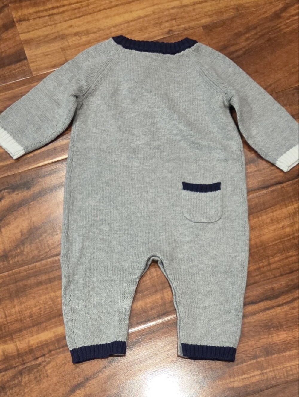Janie and Jack NWT 0-3 Months Gray Sailor Dog Knit Romper and Socks - Picture 7 of 9